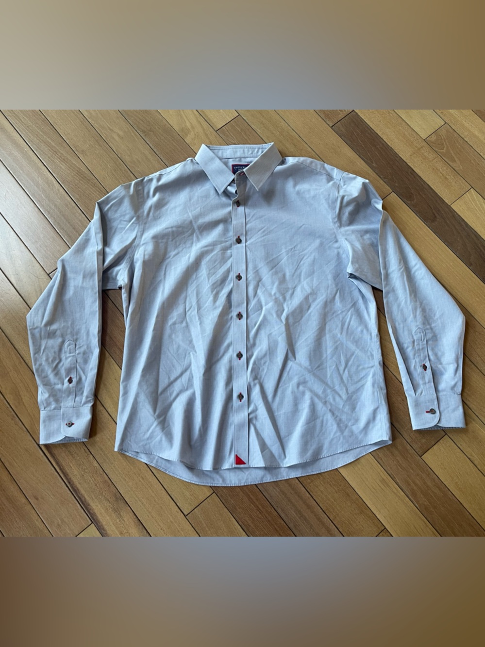 UNTUCKit Rubican WF Wrinkle Free Button Down Shirt Gray XL Regular Fit - Picture 6 of 13